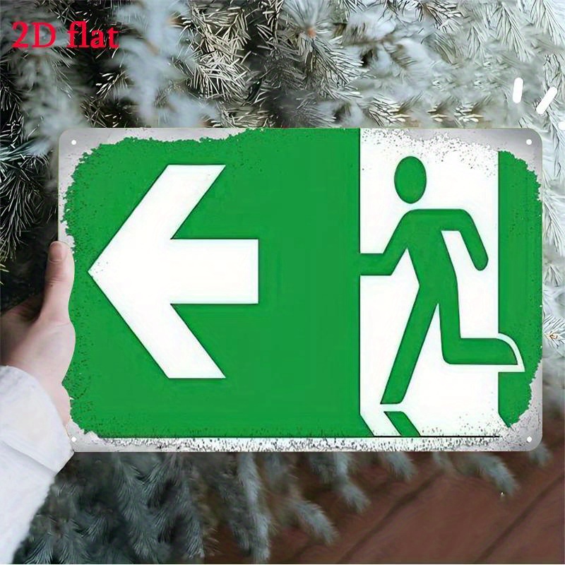 Tanda Darurat Berbahan Logam - - Emergency Exit Sign ulasan dan harga